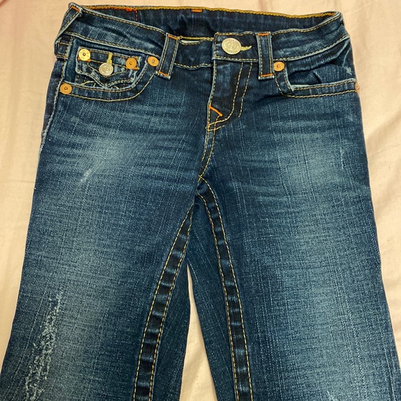 Girls size 7 True Religion jeans, super cute, worn once then out grew. - Picture 2 of 3